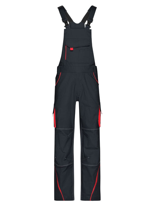 Workwear Pants with Bib - Color Hose / Rock – Daiber – Farbe carbon/red – individuell veredelbar