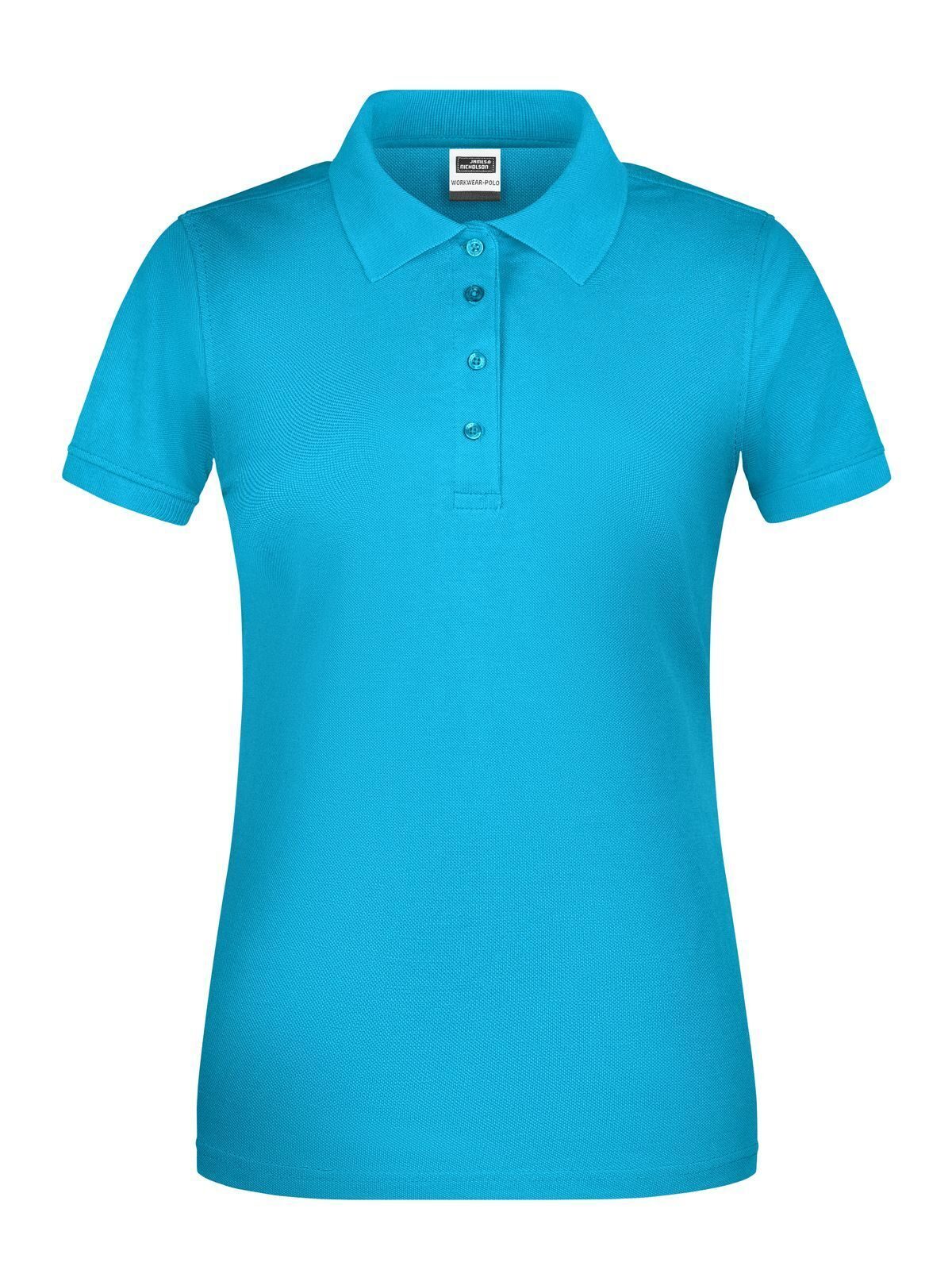 Ladies' BIO Workwear Polo Damen Poloshirt – Daiber – Farbe Türkis – individuell veredelbar