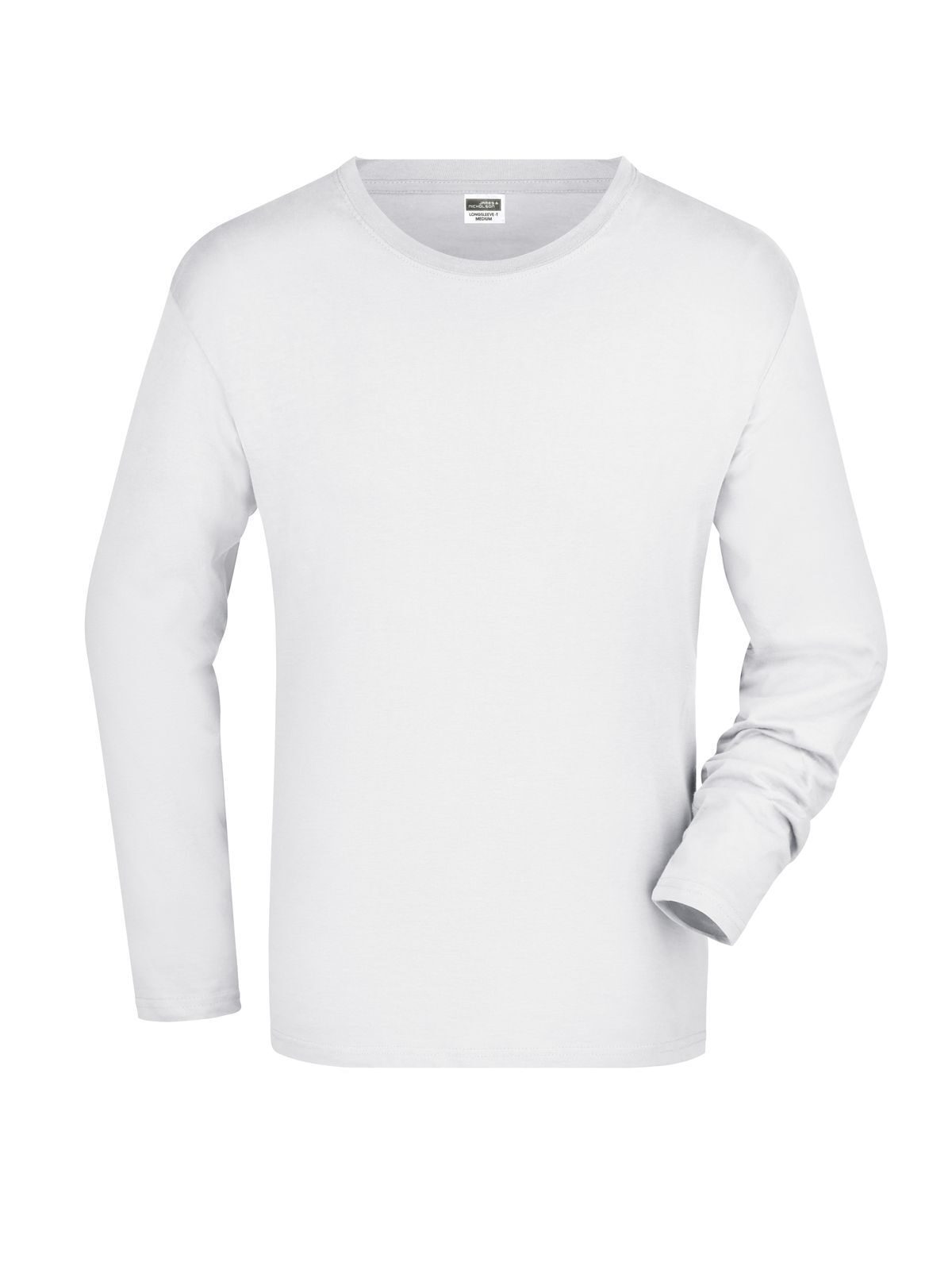 Long-Sleeved Medium Herren T-Shirt – Daiber – Farbe Weiß – individuell veredelbar