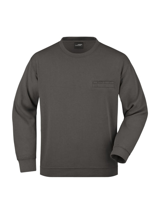 Round Sweat Pocket Herren Sweatshirt / Hoodie – Daiber – Farbe graphite – individuell veredelbar