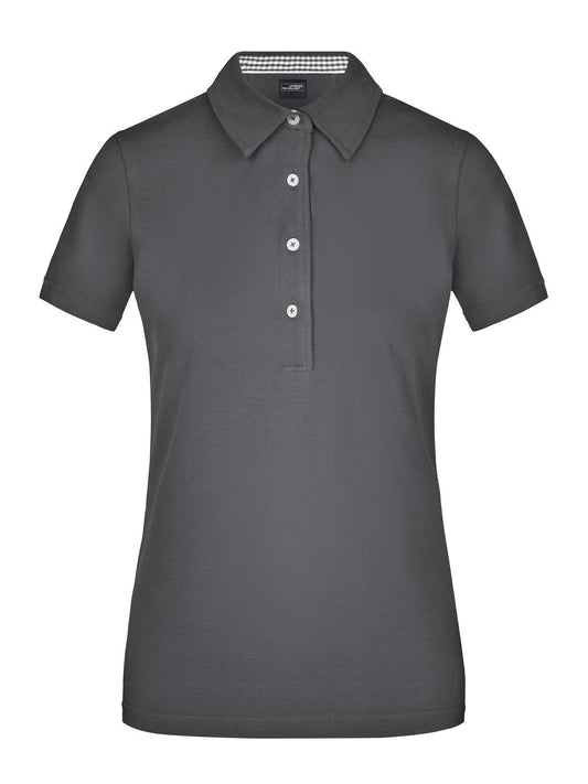 Ladies' Plain Polo Damen Poloshirt – Daiber – Farbe graphite/graphite-white – individuell veredelbar