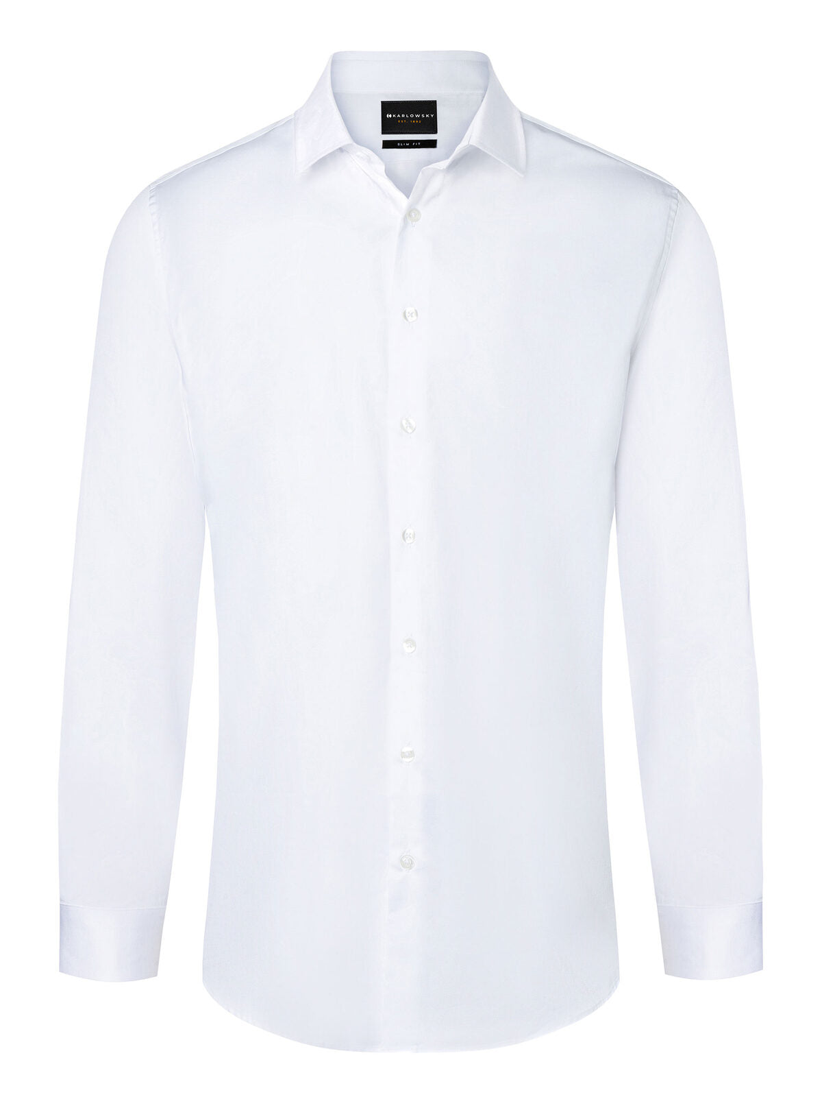 Long Sleeve Shirt Herren Hemd / Bluse – Karlowsky – Farbe Weiß – individuell veredelbar
