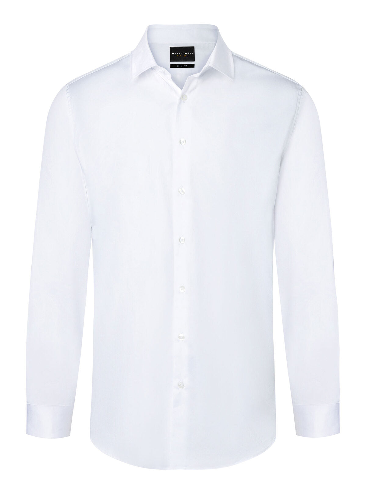 Long Sleeve Shirt Herren Hemd / Bluse – Karlowsky – Farbe Weiß – individuell veredelbar
