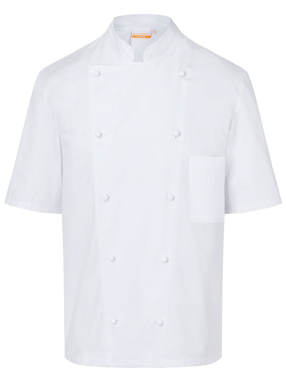 Chef Jacket Lennert Herren Schürze / Kasack – Karlowsky – Farbe Weiß – individuell veredelbar