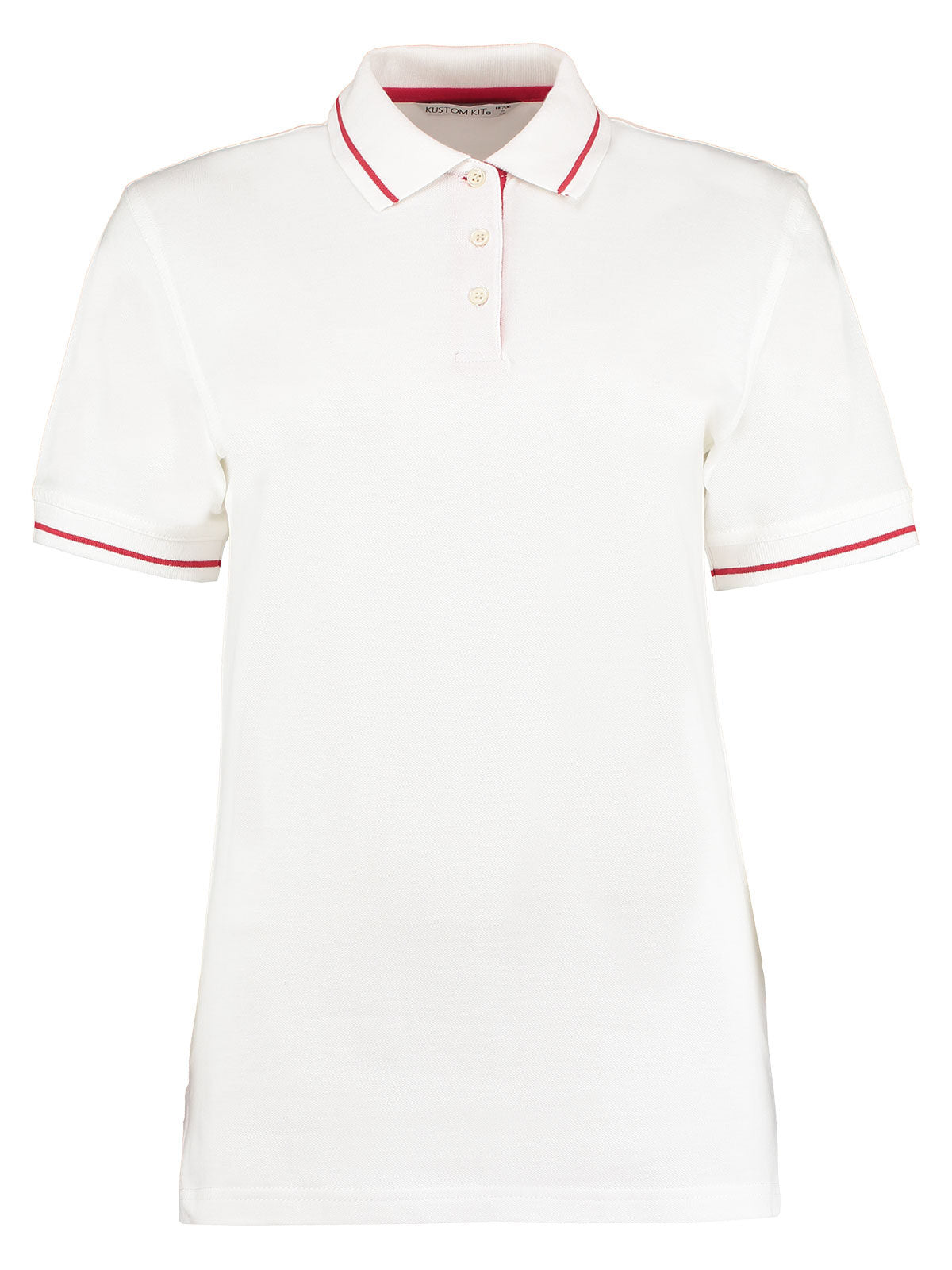St. Mellion Polo Damen Poloshirt – Kustom Kit – Farbe white/red – individuell veredelbar