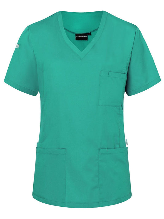 Slip-On Tunic - Essential Damen Schürze / Kasack – Karlowsky – Farbe Emerald Green – individuell veredelbar
