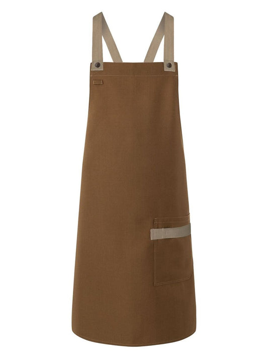 Bib Apron With Crossed Ribbons Herren Schürze / Kasack – Karlowsky – Farbe Cinnamon – individuell veredelbar
