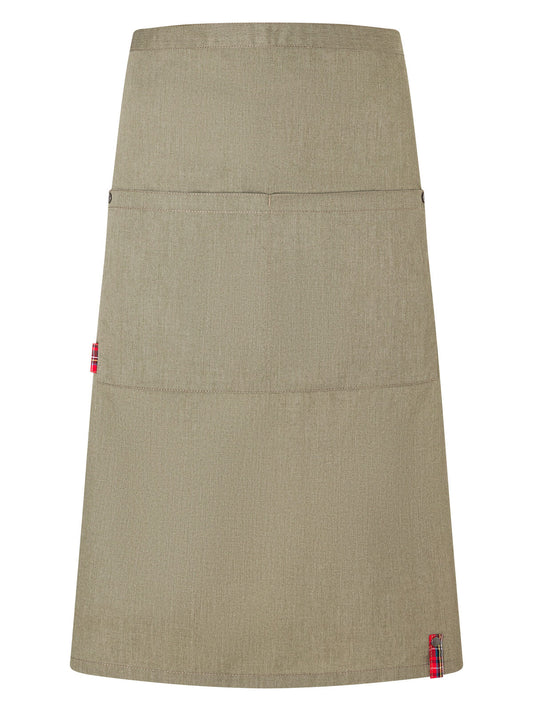 Grembiule Bistrot Stile Denim ROCK CHEF®-Stage2 Herren Schürze / Kasack – Karlowsky – Farbe Vintage Moss Green – individuell veredelbar