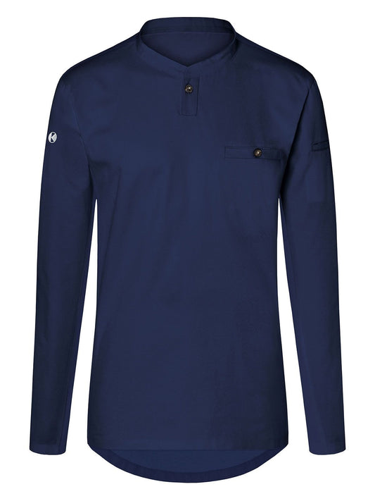 Long-Sleeve Work Shirt Performance Schürze / Kasack – Karlowsky – Farbe Navy – individuell veredelbar