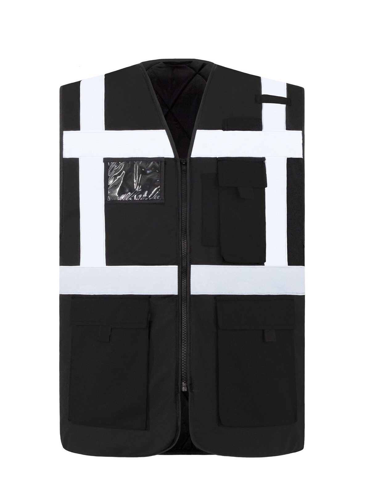 Padded Comf . Exec. "Wismar" Warnweste / Sicherheitsweste – Korntex – Farbe Schwarz – individuell veredelbar