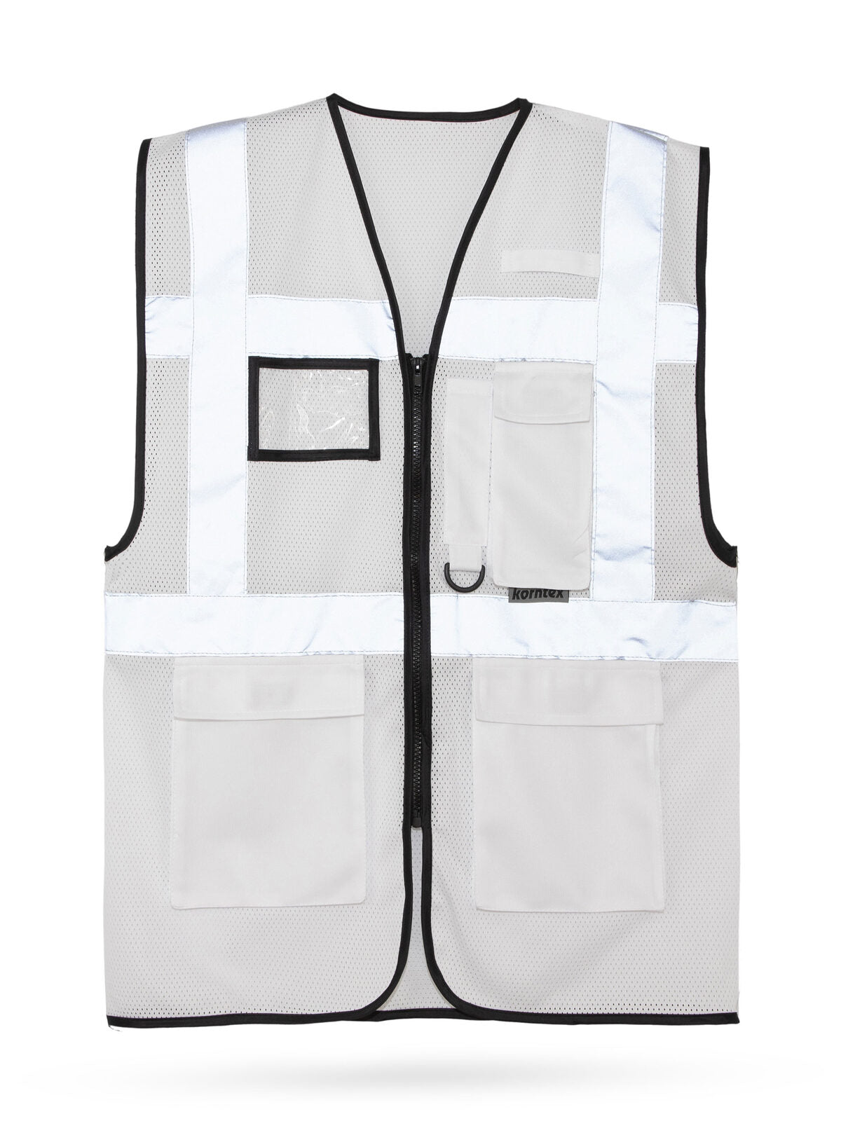 Mesh Multifunctional „Larisa“ Warnweste / Sicherheitsweste – Korntex – Farbe Weiß – individuell veredelbar