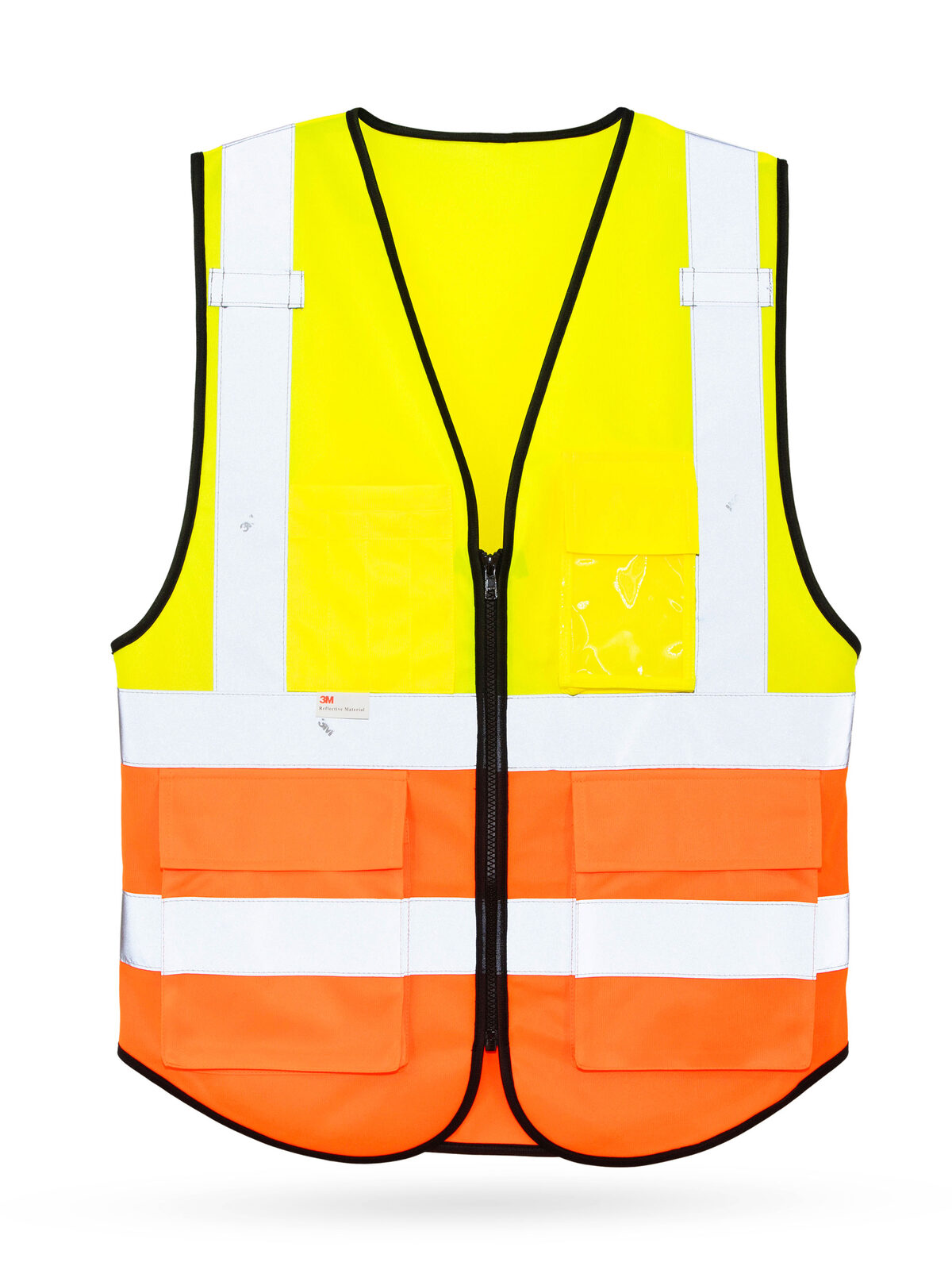 Multifunctional „Munich“ Herren Warnweste / Sicherheitsweste – Korntex – Farbe Yellow/Orange – individuell veredelbar