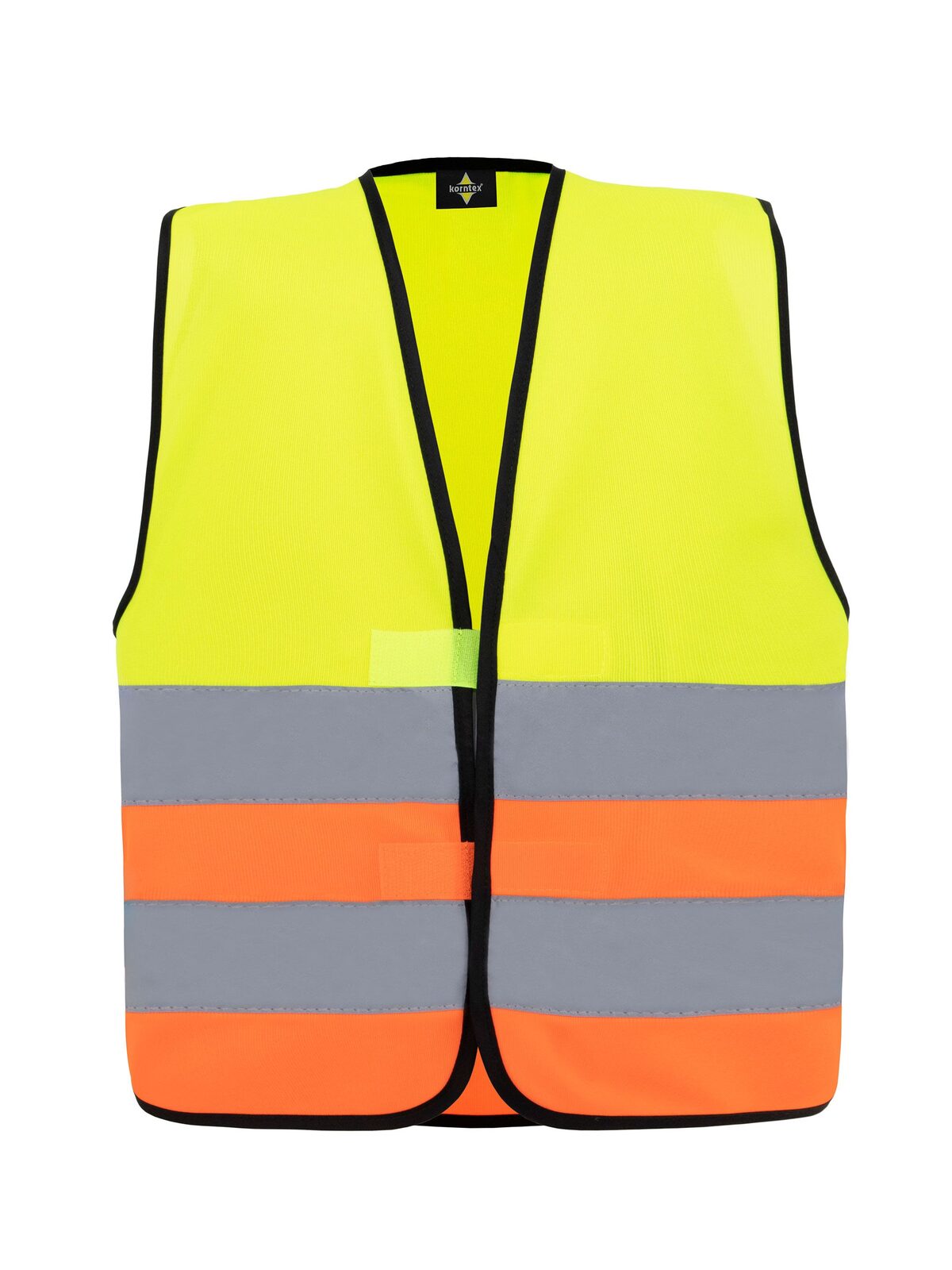 Basic Herren Warnweste / Sicherheitsweste – Korntex – Farbe Yellow/Orange – individuell veredelbar
