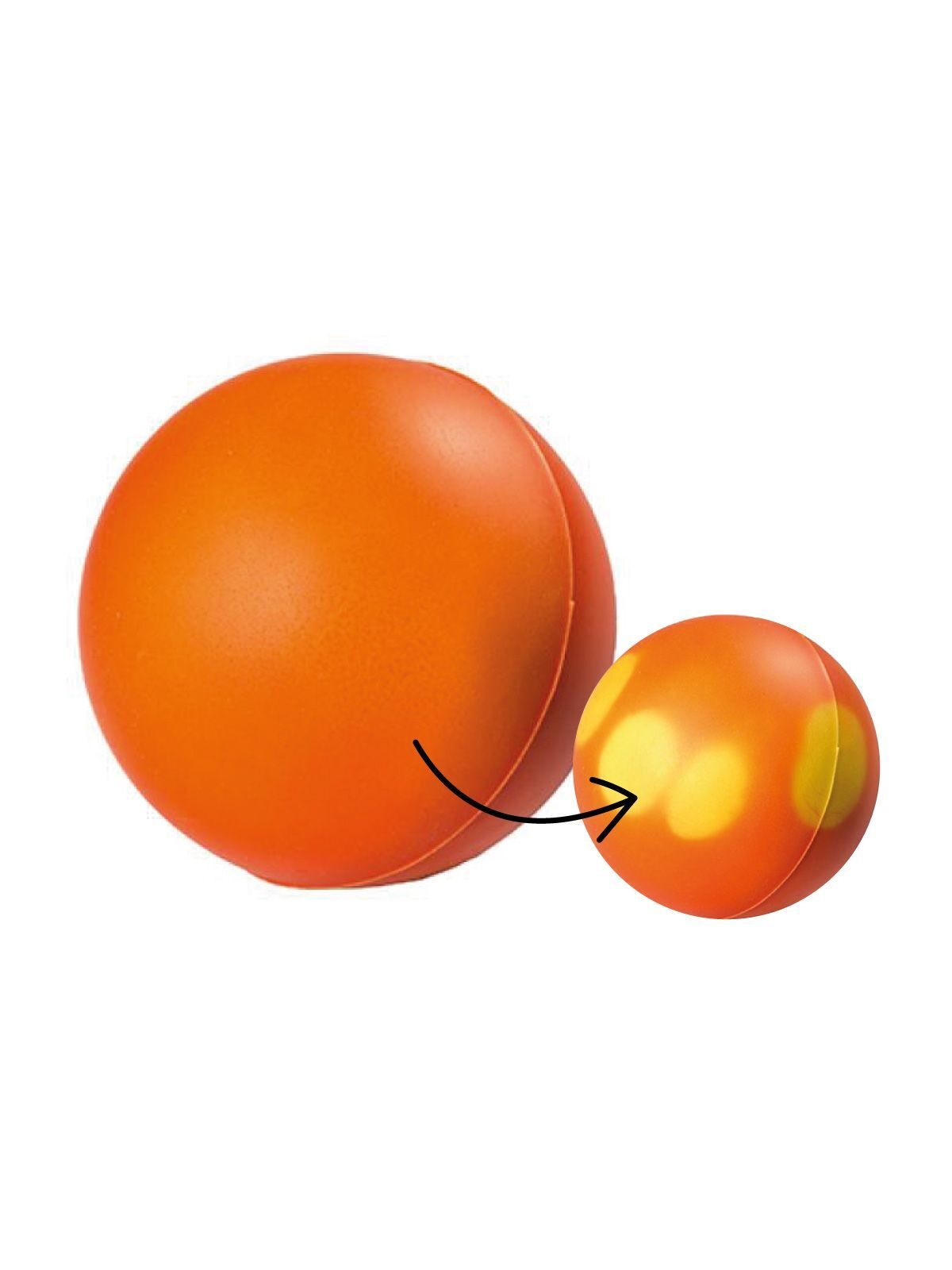 Colour changing ball Spielzeug / Plüsch – MBW – Farbe Orange – individuell veredelbar