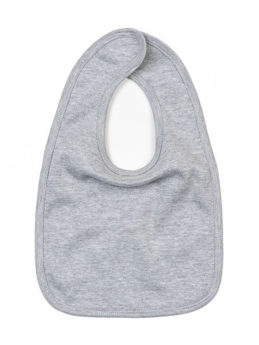 Baby Bib Herren Babybekleidung – Babybugz – Farbe heather grey melange – individuell veredelbar