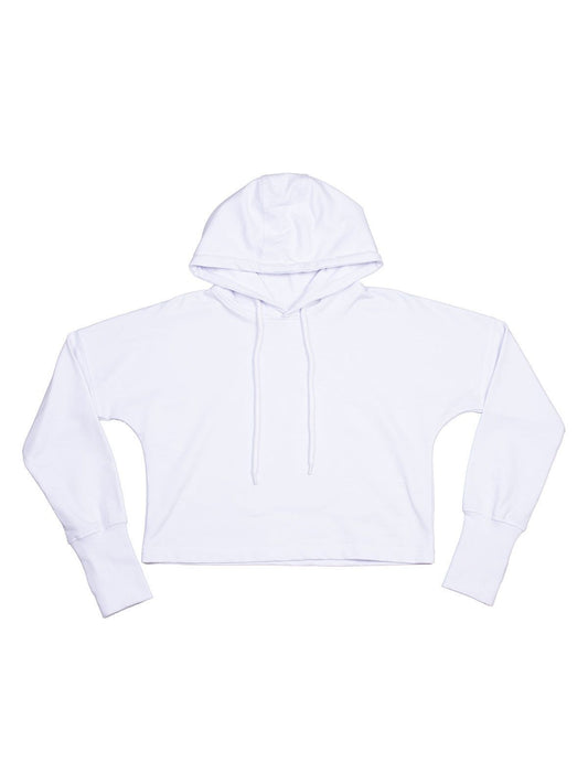 Cropped Hoodie Sweatshirt / Hoodie – Mantis – Farbe Weiß – individuell veredelbar