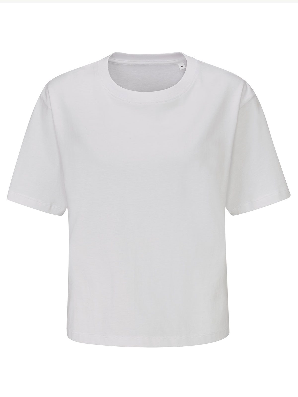 Cropped Heavy T Damen T-Shirt – Mantis – Farbe Weiß – individuell veredelbar