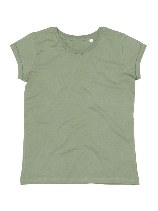 Roll Sleeve T Damen T-Shirt – Mantis – Farbe soft olive – individuell veredelbar