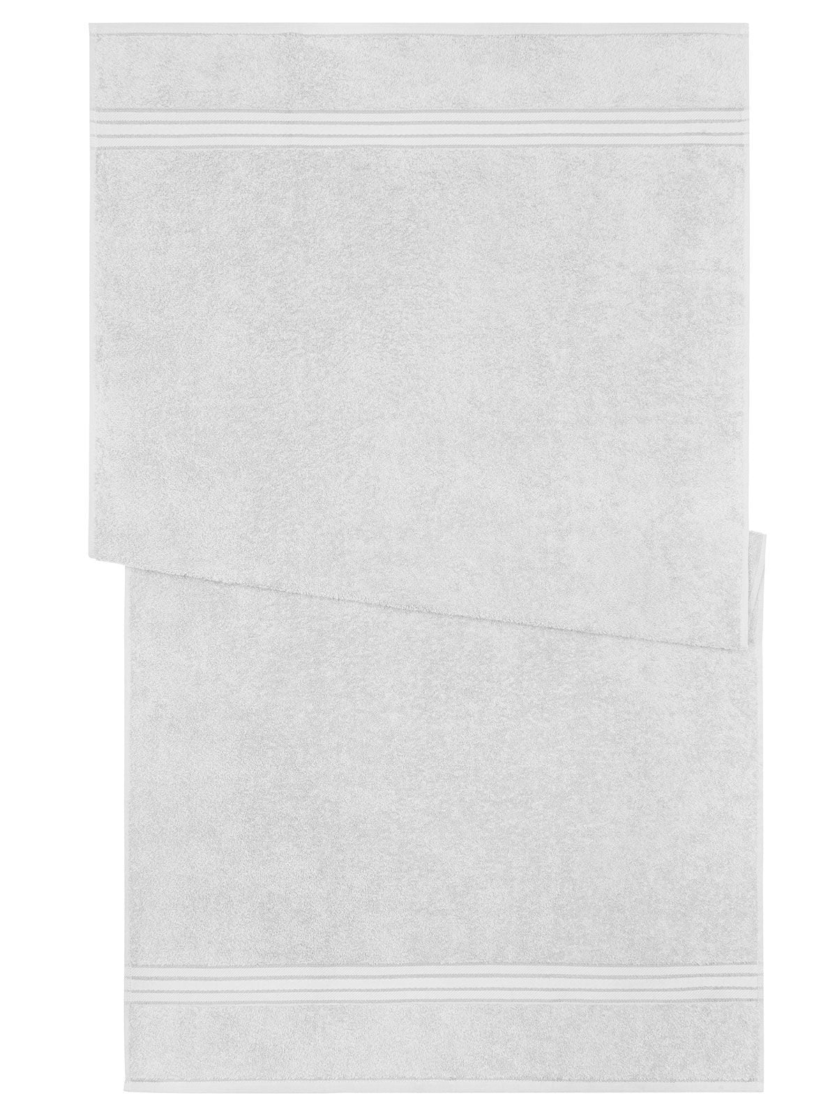 Bath Towel 70x140 Handtuch – James & Nicholson – Farbe Weiß – individuell veredelbar