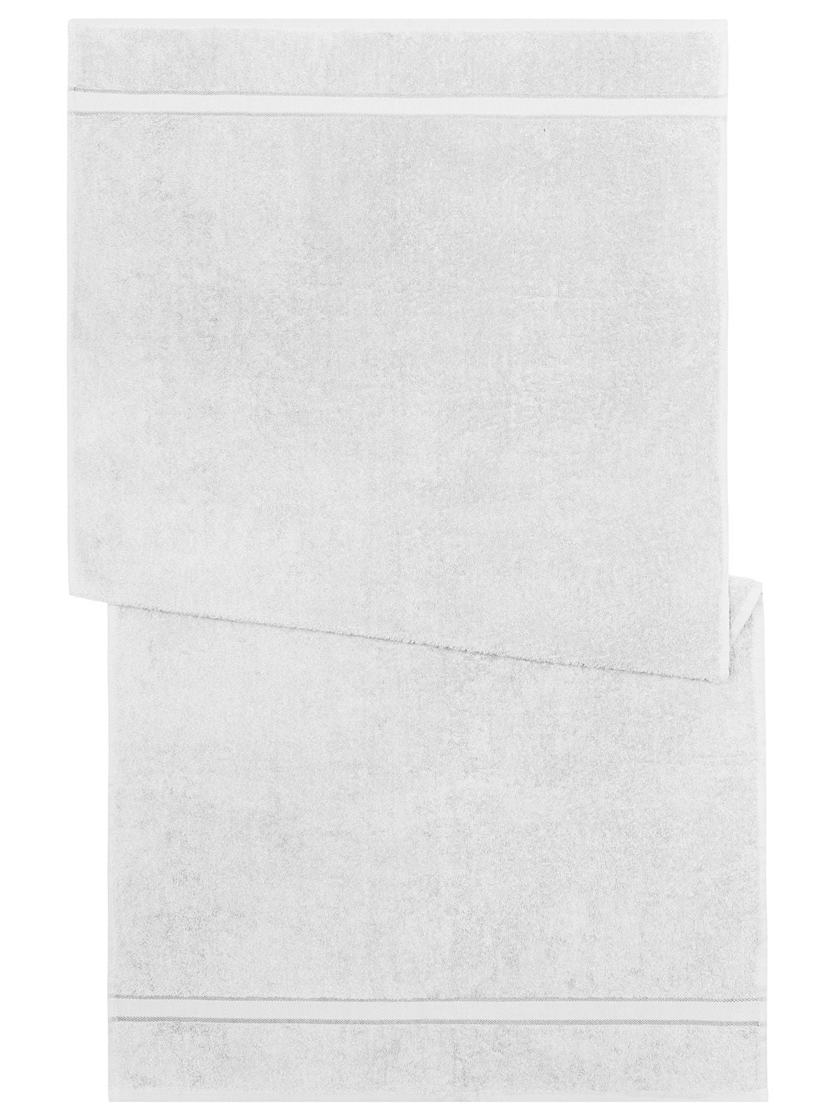 Bath Towel Herren Handtuch – James & Nicholson – Farbe Weiß – individuell veredelbar