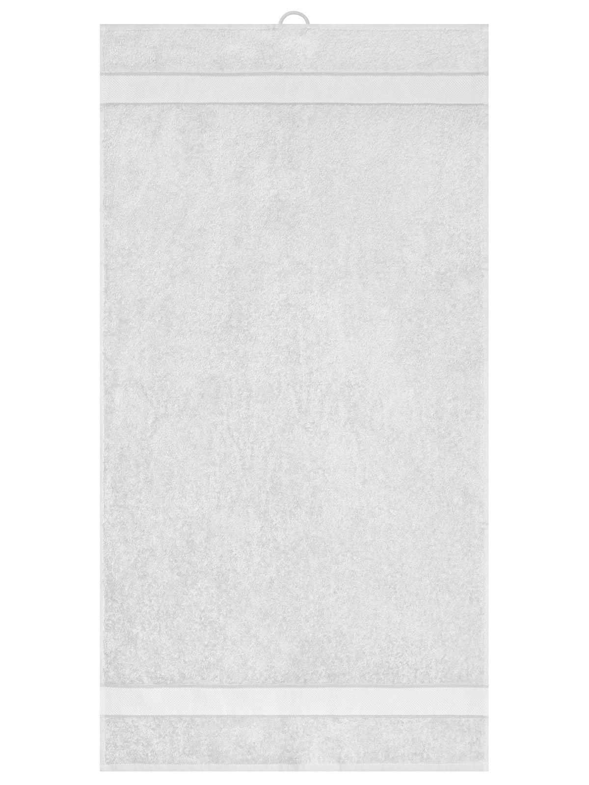 Hand Towel 50x100 Herren Handtuch – James & Nicholson – Farbe Weiß – individuell veredelbar