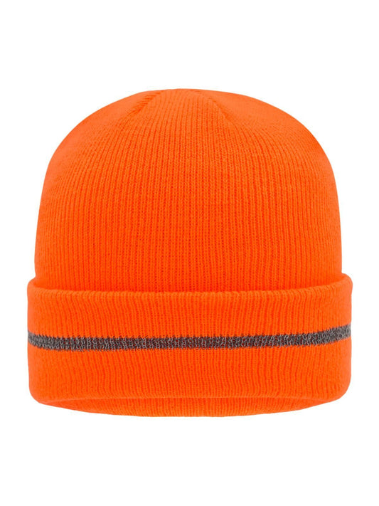 Beanies Reflective Beanie bright-orange/silver bestickbar und bedruckbar – LA1970