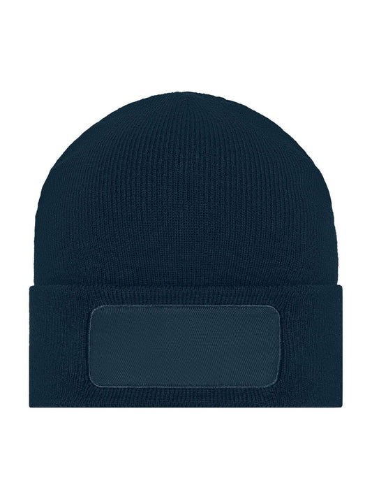 Beanies Classic Knitted Beanie With Patch Marineblau bestickbar und bedruckbar – LA1970