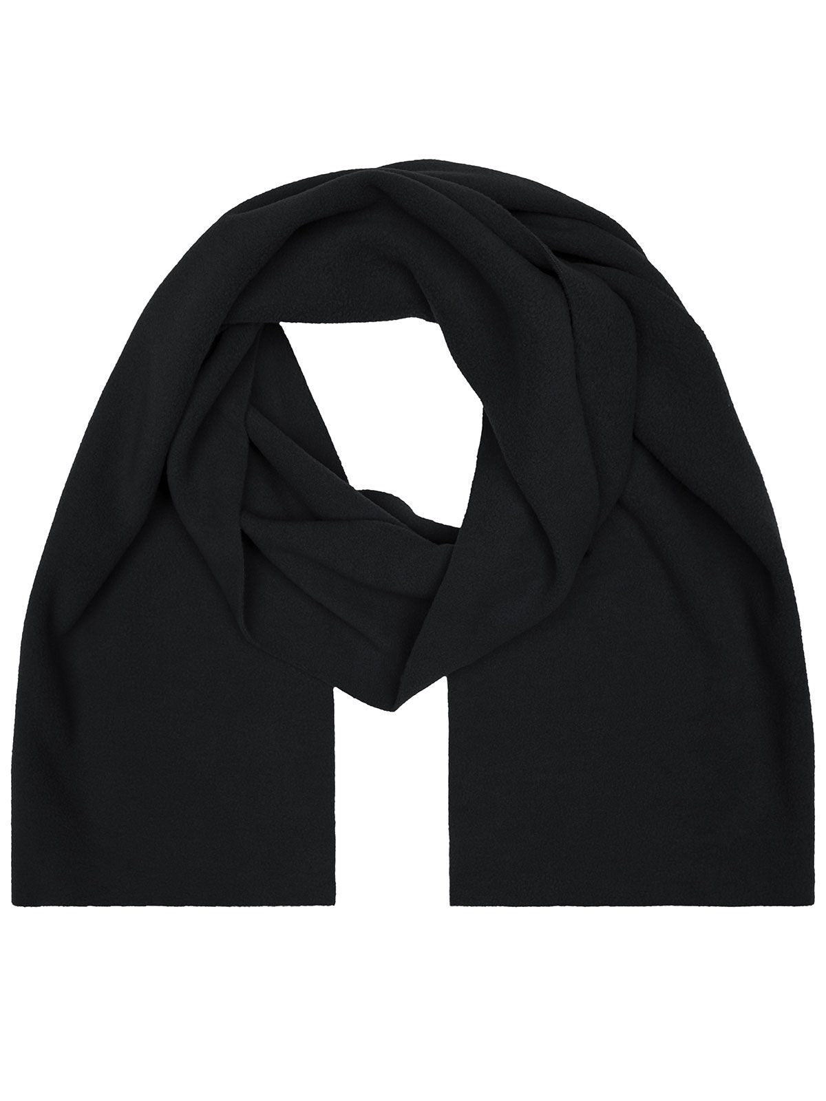 Fleece Scarf Schal / Handschuhe – James & Nicholson – Farbe Schwarz – individuell veredelbar