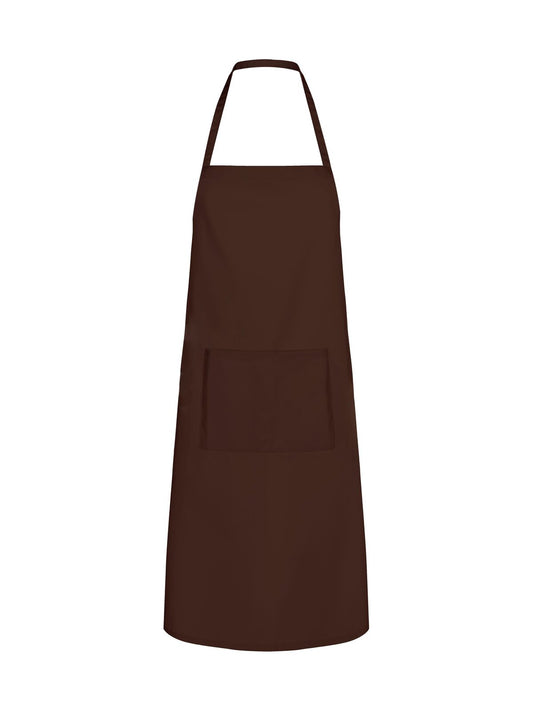 Basic Apron with Pocket Herren Schürze / Kasack – Black Spider – Farbe Braun – individuell veredelbar