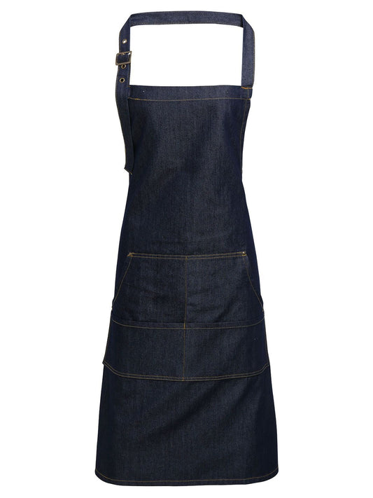 Jeans Stitch Denim Bib Apron Schürze / Kasack – Premier – Farbe indigo denim – individuell veredelbar