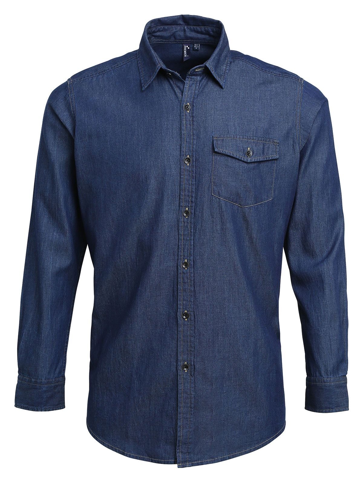 Jeans Stitch Denim Shirt Herren Hemd / Bluse – Premier – Farbe indigo denim – individuell veredelbar