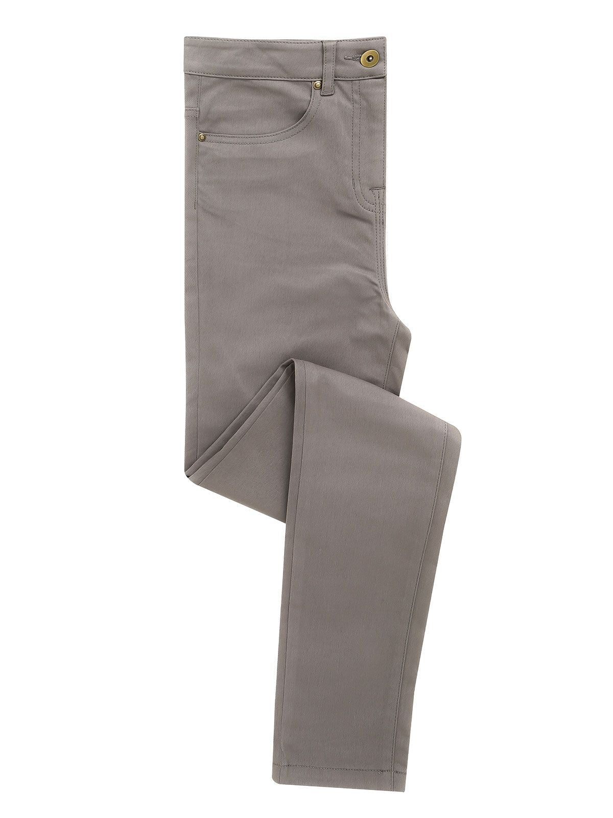 Ladies' Performance Chino Jeans Damen Hose / Rock – Premier – Farbe steel – individuell veredelbar