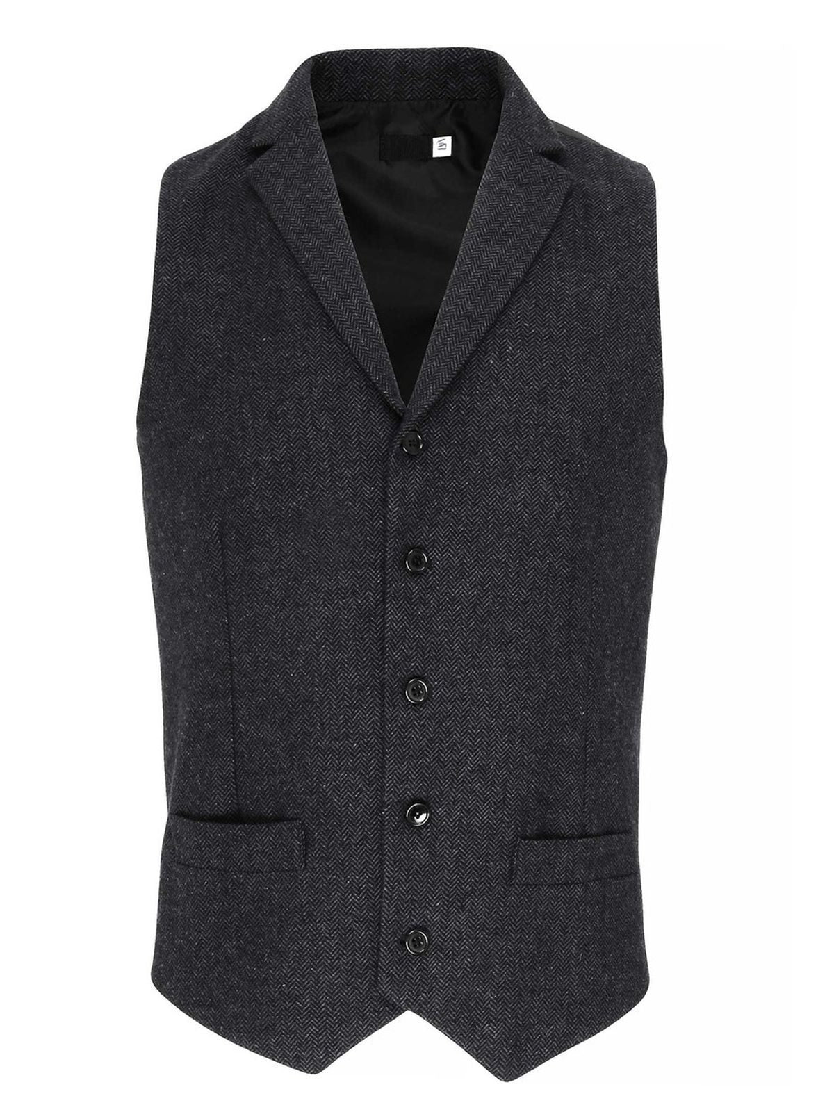 Herringbone Waistcoat Herren Strick / Weste – Premier – Farbe Anthrazit – individuell veredelbar