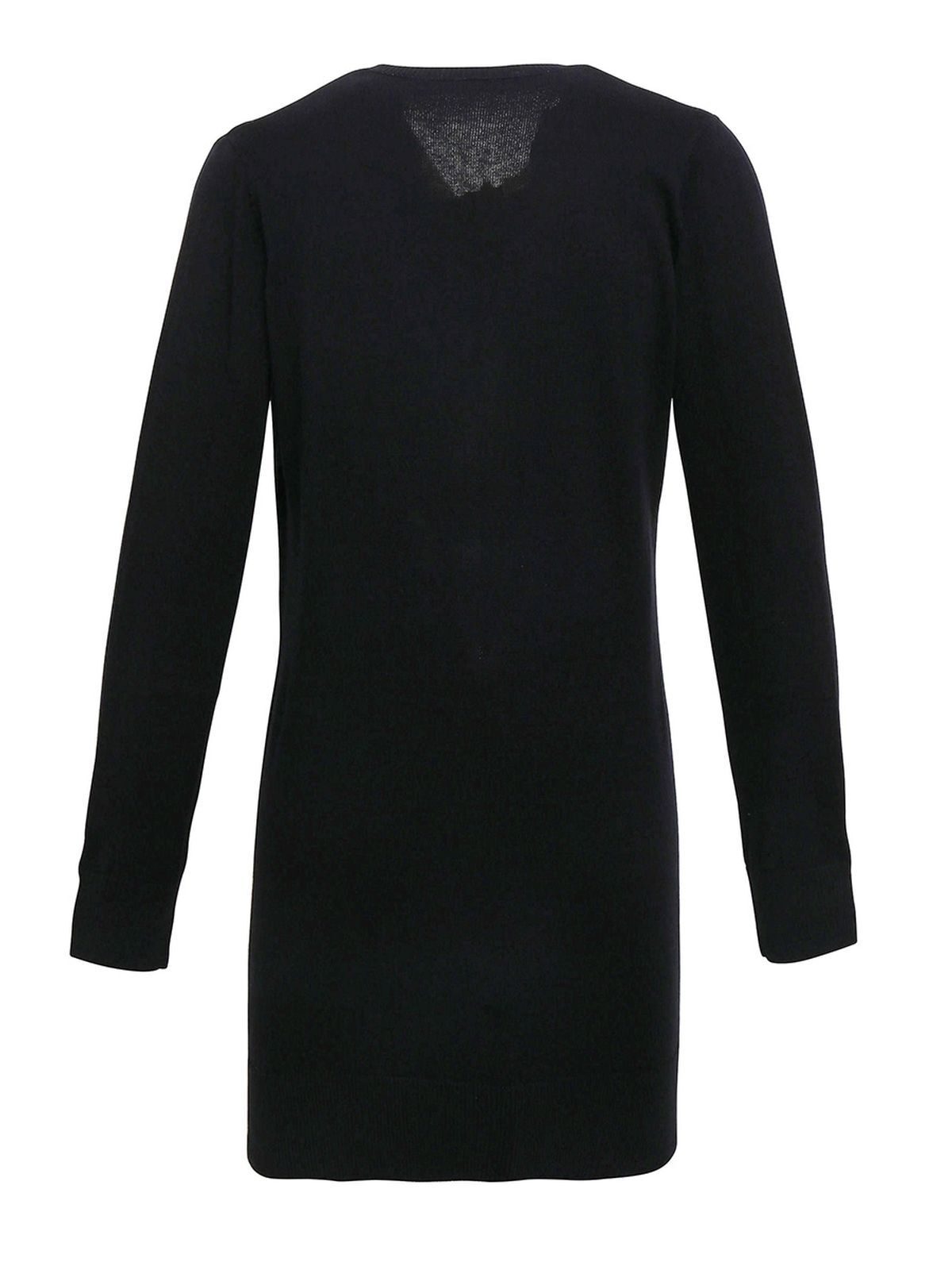 Ladies' Log Length Knitted Cardigan Damen Strick / Weste – Premier – Farbe Schwarz – individuell veredelbar