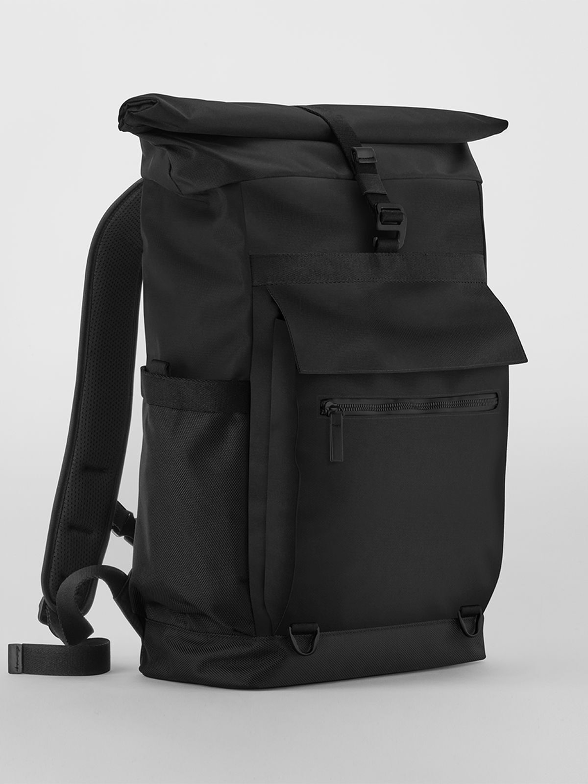 Axis Roll-Top Backpack Herren Tasche / Rucksack – Quadra – Farbe Schwarz – individuell veredelbar