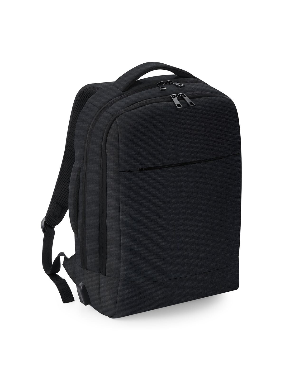 Q-Tech Charge Convertible Backpack Herren Tasche / Rucksack – Quadra – Farbe Schwarz – individuell veredelbar