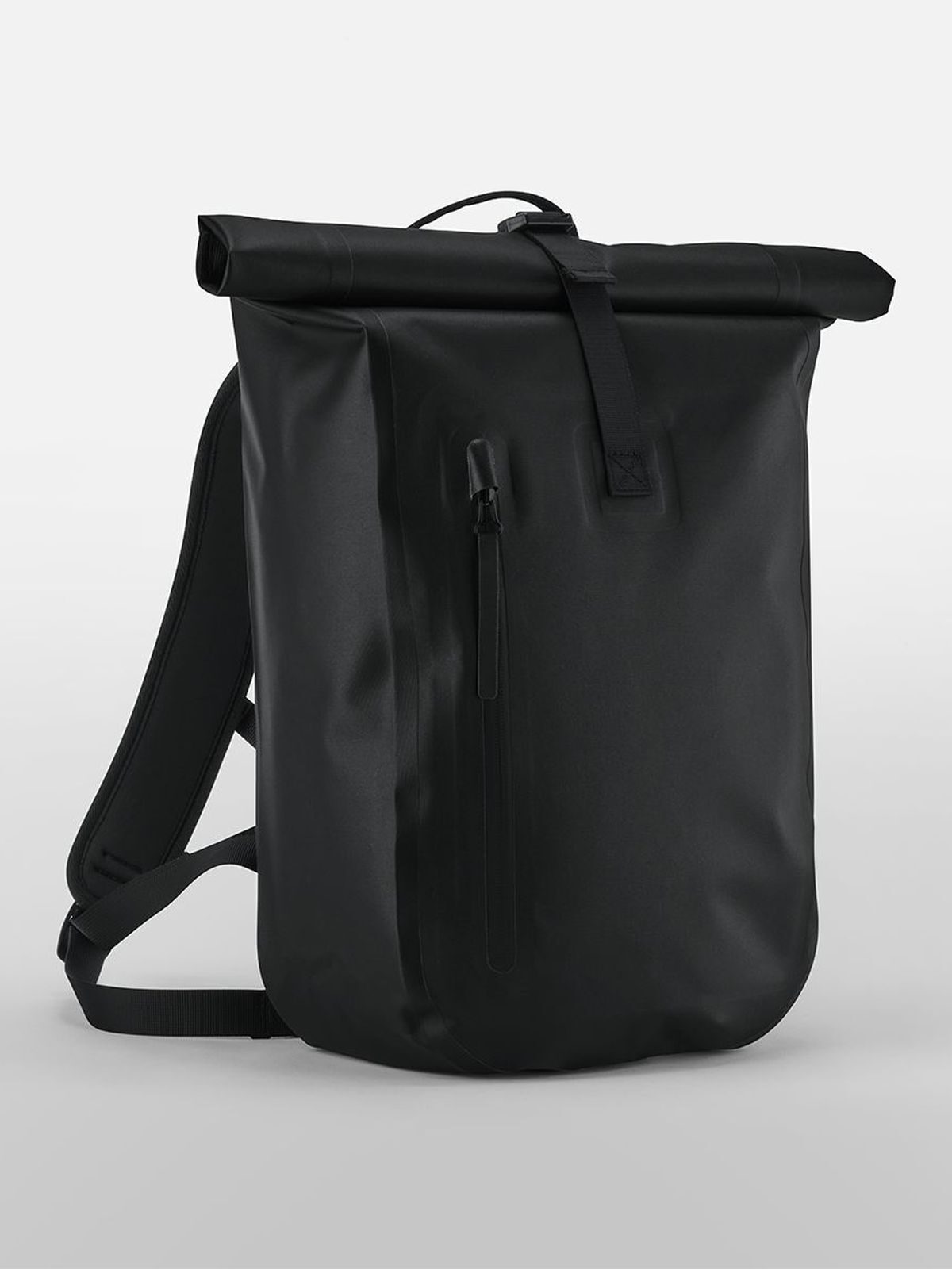 Waterproof Roll-Top Lite Herren Tasche / Rucksack – Quadra – Farbe Schwarz – individuell veredelbar