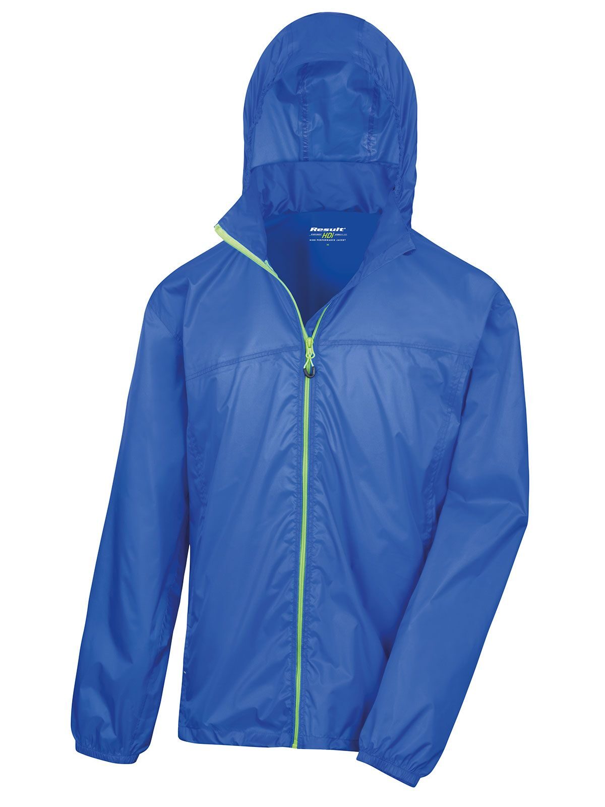 HDi Quest Lightweight Stowable Jacket – Result – Farbe royal-lime – individuell veredelbar
