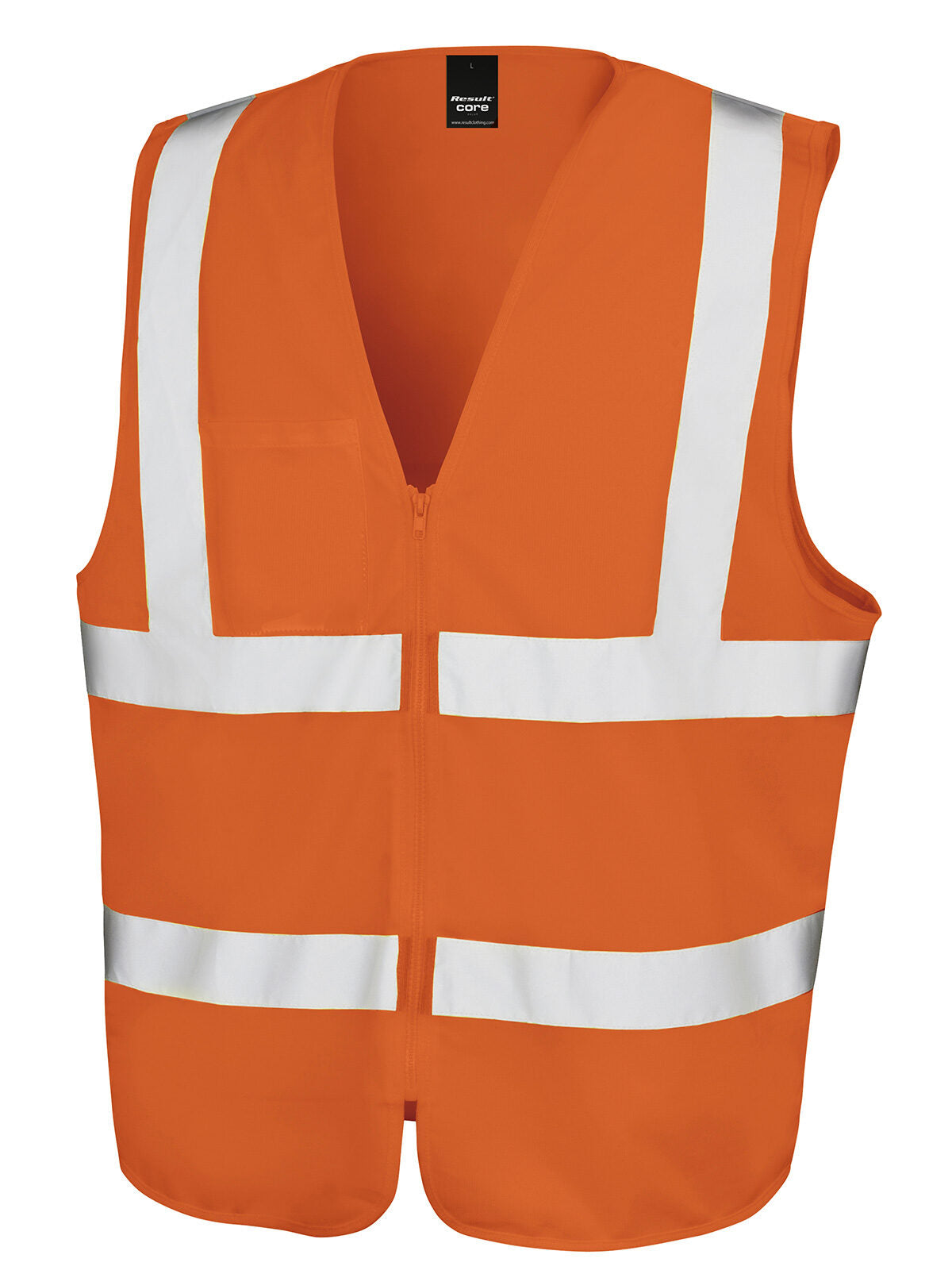 Zip Safety Tabard Jacke – Result – Farbe Orange – individuell veredelbar