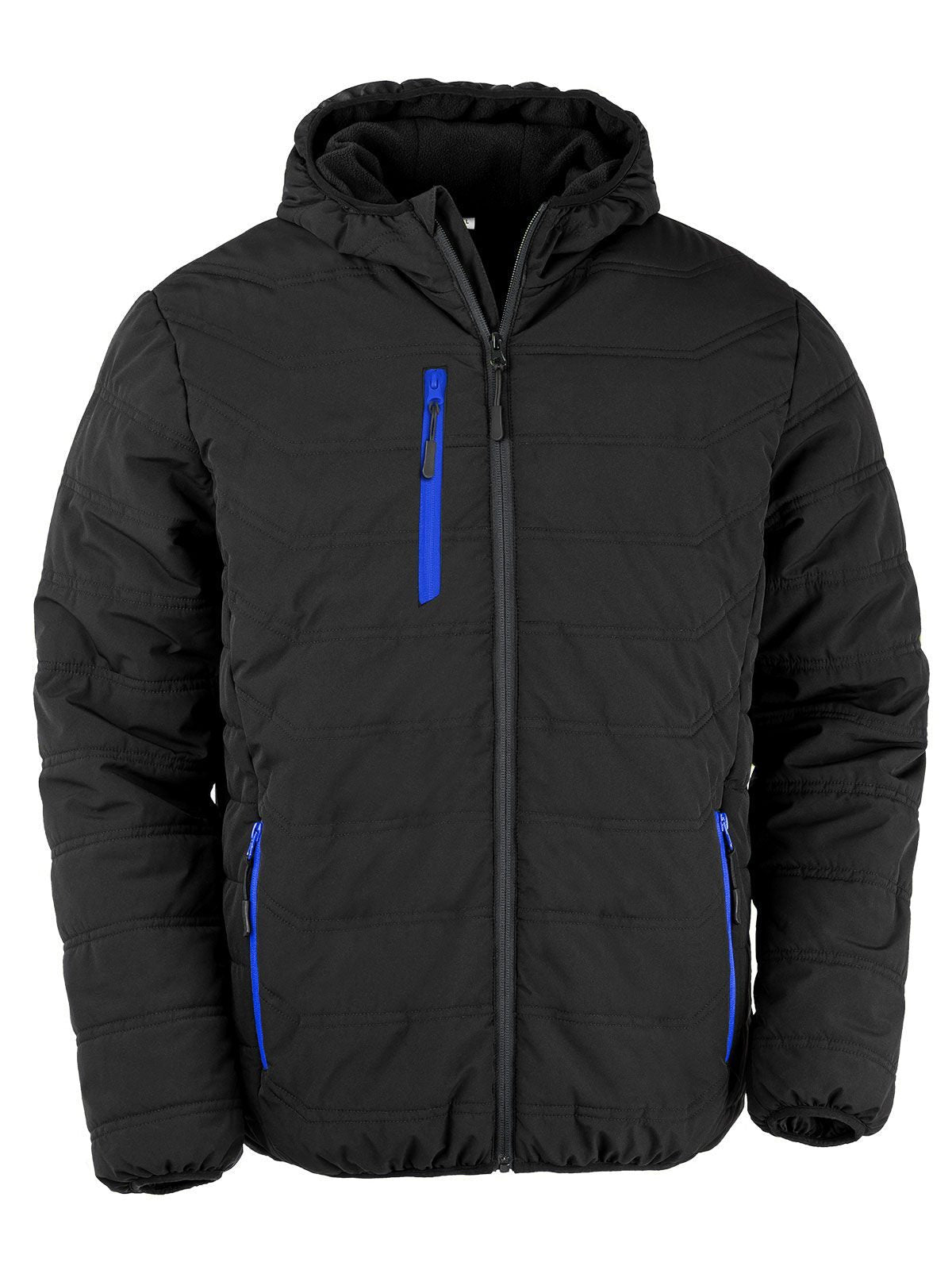 Black Compass Padded Winter Jacket Herren – Result – Farbe black/royal – individuell veredelbar