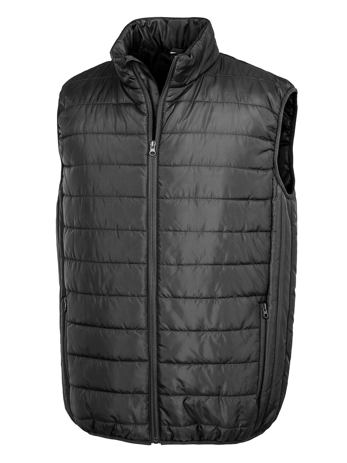 Recycled Promo Padded Bodywarmer Herren Jacke – Result – Farbe Schwarz – individuell veredelbar