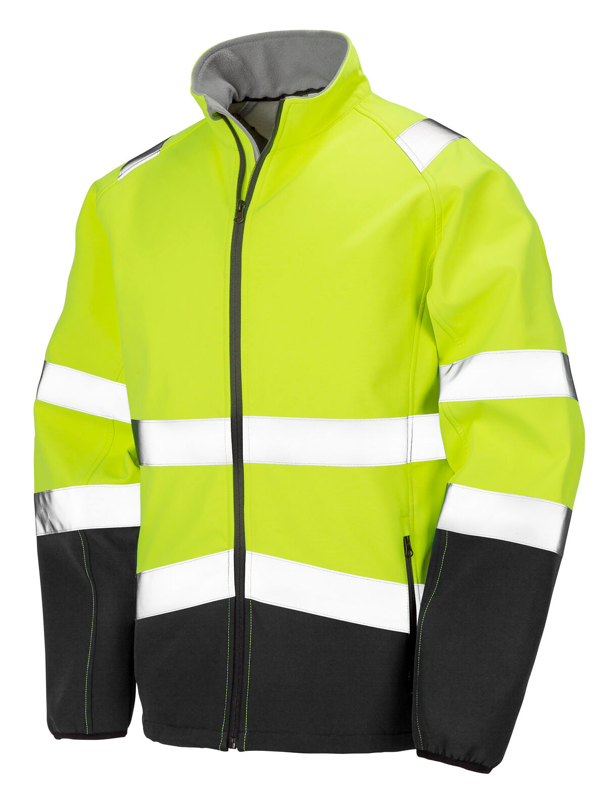 Printable safety softshell Herren Jacke – Result – Farbe yellow-black – individuell veredelbar
