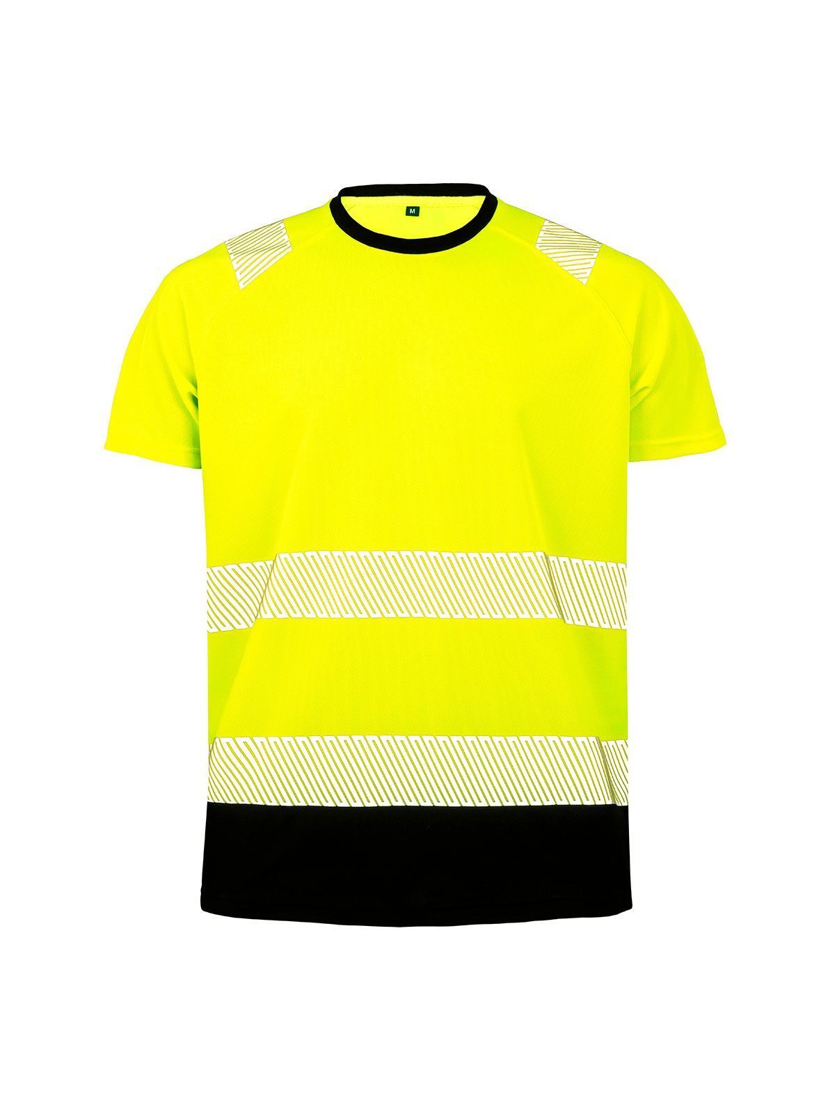 Recycled Safety T-Shirt – Result – Farbe yellow-black – individuell veredelbar