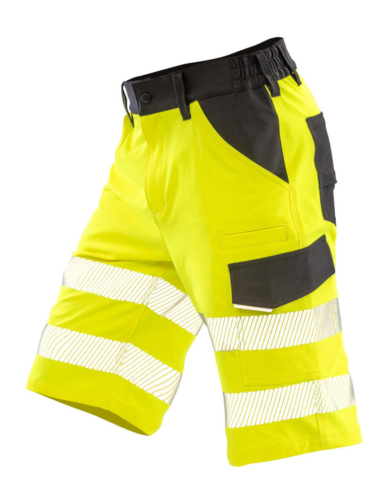 Recycled dynamic stretch safety shorts Herren Hose / Rock – Result – Farbe fluo yellow – individuell veredelbar