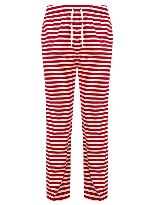Lounge Pants Herren Hose / Rock – SF Clothing – Farbe red/white stripes – individuell veredelbar