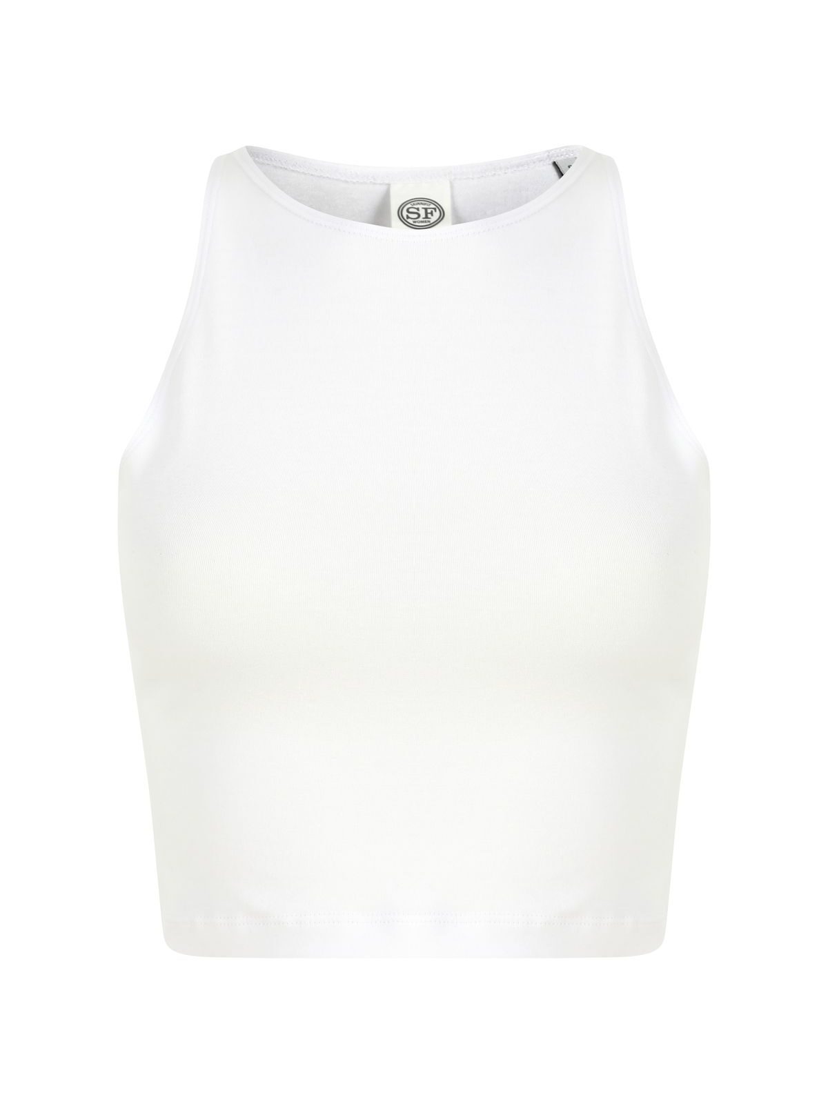 Cropped Top Damen T-Shirt – SF Clothing – Farbe Weiß – individuell veredelbar