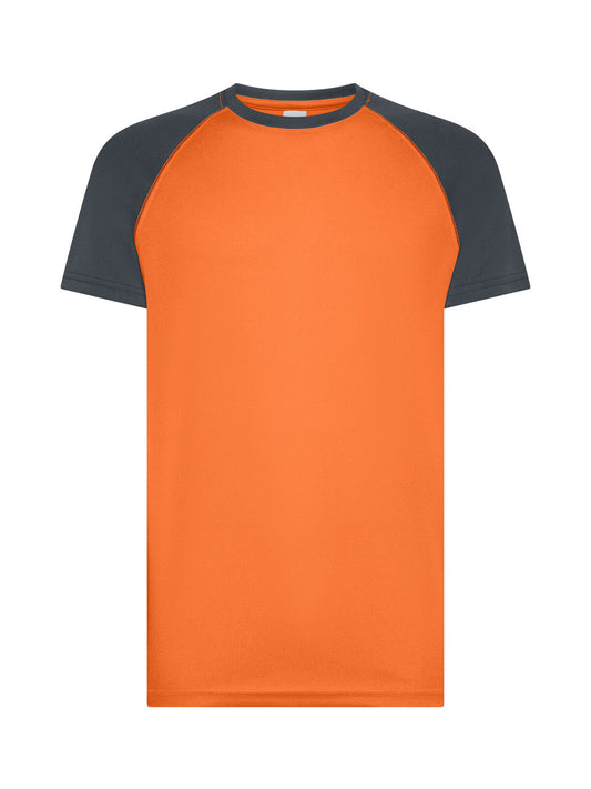 Trail T-Shirt – Black Spider – Farbe orange fluo/anthracite – individuell veredelbar