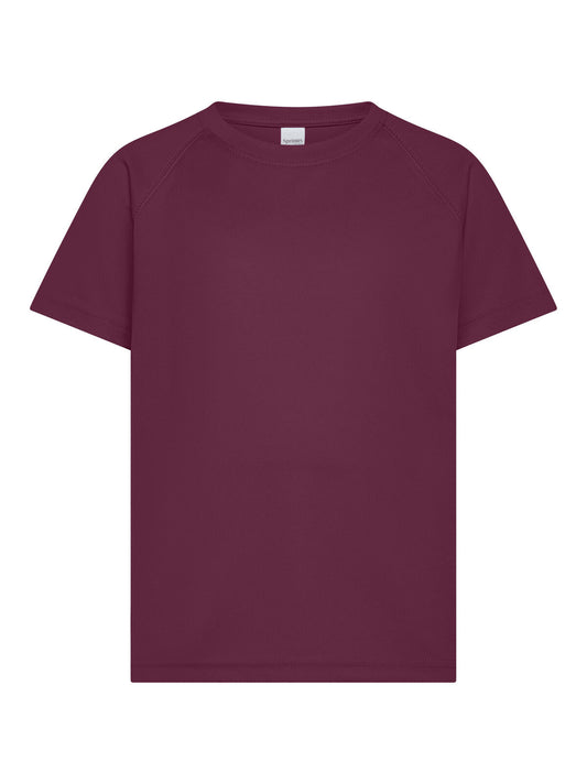Run Kids Kinder T-Shirt – Black Spider – Farbe Burgundy – individuell veredelbar