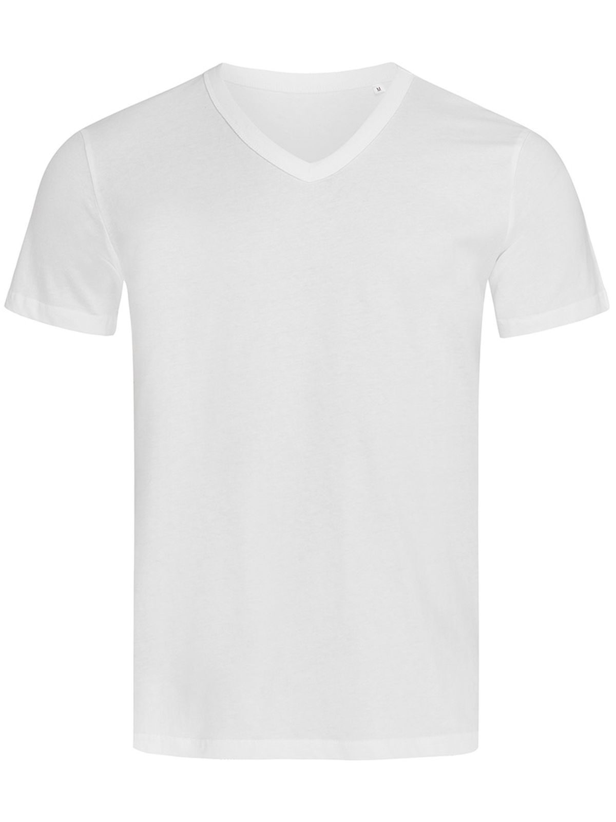 Ben V-Neck T-Shirt – Stedman – Farbe Weiß – individuell veredelbar
