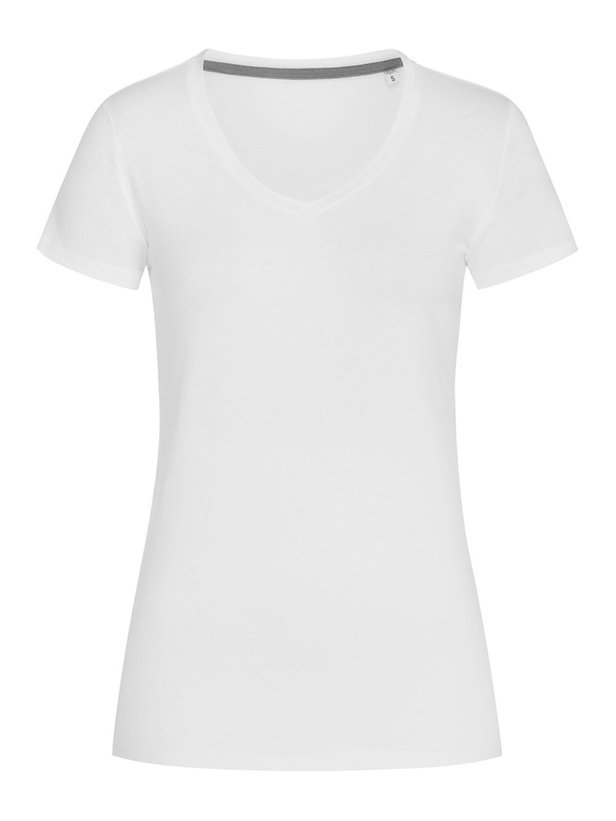 Stretch-T V-Neck women Damen T-Shirt – Stedman – Farbe Weiß – individuell veredelbar